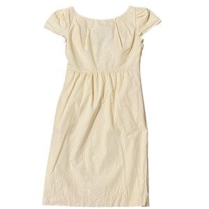 COPY - Abaete butter yellow and white striped dress - excellent condition